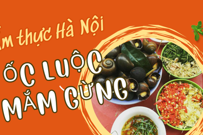  Ốc luộc chấm mắm gừng