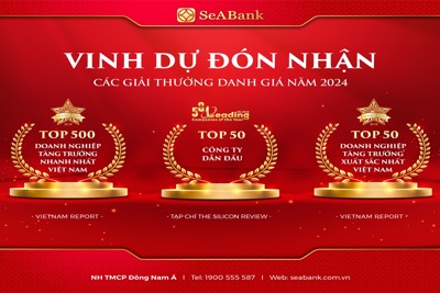 SeABank lần thứ 5 được vinh danh Top 500 DN tăng trưởng nhanh nhất Việt Nam