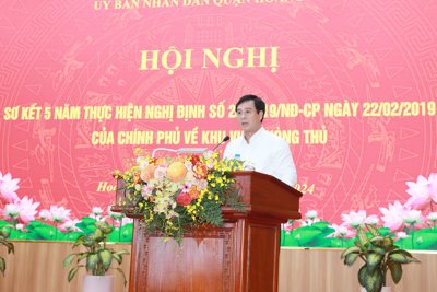 Quận Hoàng Mai sơ kết 5 năm thực hiện khu vực phòng thủ