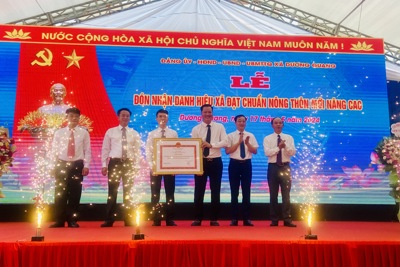 Huyện Gia Lâm: xã Dương Quang đón nhận danh hiệu Nông thôn mới nâng cao