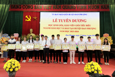 Huyện Đan Phượng tuyên dương 151 học sinh tiêu biểu năm học 2023 - 2024