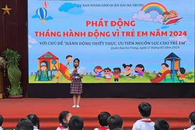 Quận Hai Bà Trưng tập trung 5 nhiệm vụ trong Tháng hành động vì trẻ em