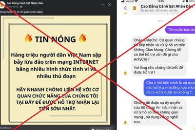 Thủ đoạn lừa đảo của các đối tượng giả danh Cao đẳng Cảnh sát Nhân dân