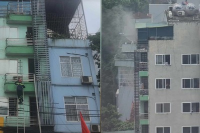 Cháy nhà trọ cao 9 tầng ở quận Thanh Xuân