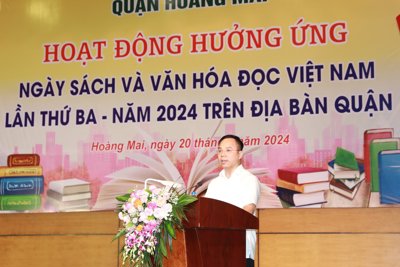 Quận Hoàng Mai hưởng ứng Ngày Sách và Văn hóa đọc Việt Nam 2024