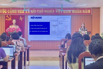 Huyện Sóc Sơn triển khai thí điểm Học bạ số tại 100% trường Tiểu học, THCS