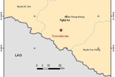 Xuất hiện động đất tại tỉnh Nghệ An