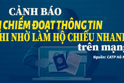 [Infographic] Cảnh giác với dịch vụ làm hộ chiếu nhanh trên mạng