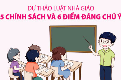 5 chính sách và 6 điểm đáng chú ý trong Dự thảo Luật Nhà giáo