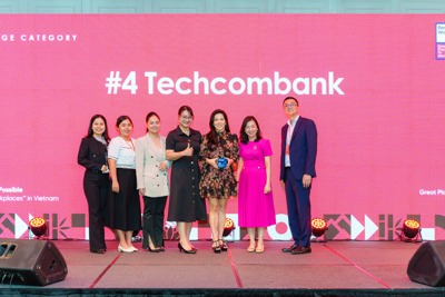 Techcombank tiếp tục lọt Top 4 Bảng xếp hạng Nơi làm việc tốt nhất Việt Nam