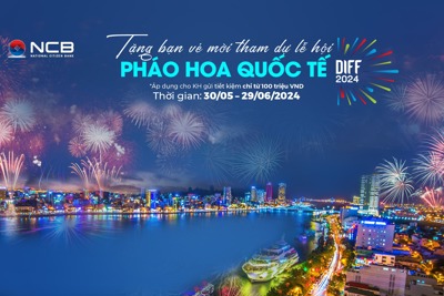 NCB tặng vé xem Lễ hội pháo hoa quốc tế Đà Nẵng cho khách hàng