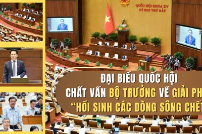 Đại biểu Quốc hội chất vấn giải pháp “hồi sinh các dòng sông chết”