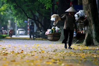 Gánh hàng rong và thức ăn đường phố