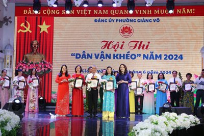 Sôi nổi hội thi dân vận khéo cấp cơ sở tại quận Ba Đình