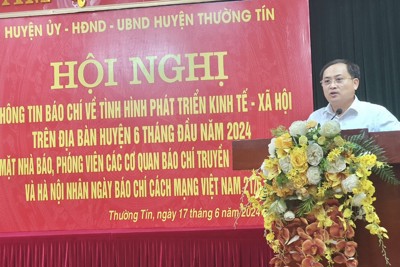 Huyện Thường Tín: tổng thu ngân sách 6 tháng đầu năm 2024 đạt 868.000 triệu đồng