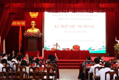 Bế mạc Kỳ họp thứ 16 HĐND huyện Thanh Oai khoá XX, nhiệm kỳ 2021-2026