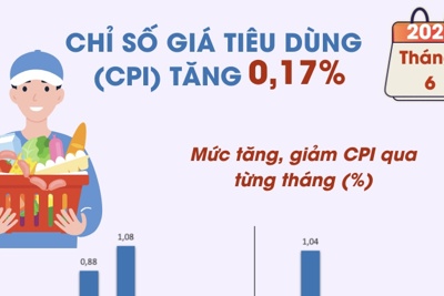 Chỉ số giá tiêu dùng (CPI) tháng 6 năm 2024 tăng 0,17%