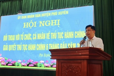 Phú Xuyên đối thoại với tổ chức, cá nhân về thủ tục hành chính năm 2024