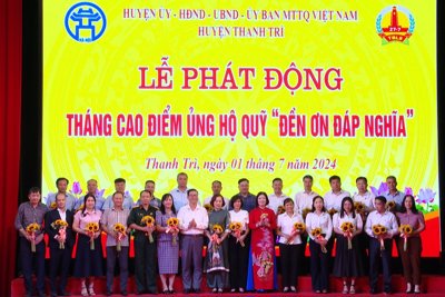 Gần 2 tỷ đồng ủng hộ Quỹ “Đền ơn đáp nghĩa” huyện Thanh Trì