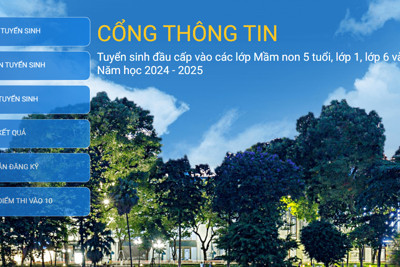 Từ 0 giờ 4/7, bắt đầu tuyển sinh trực tuyến trẻ 5 tuổi vào mầm non