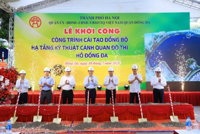 Khởi công công trình cải tạo cảnh quan đô thị hồ Đống Đa