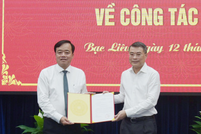 Chủ tịch UBND tỉnh Cà Mau làm Phó Bí thư Tỉnh ủy Bạc Liêu