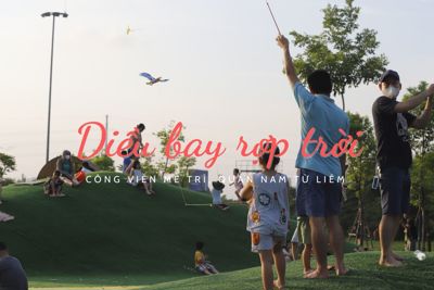 Diều bay rợp trời tại công viên Mễ Trì