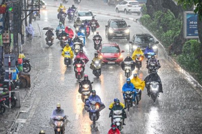 Dự báo thời tiết ngày 17/7/2024: Hà Nội mưa rất to