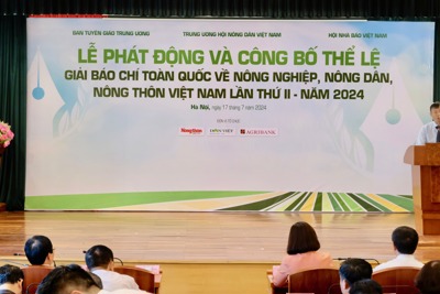 Phát động Giải báo chí toàn quốc về nông nghiệp, nông dân, nông thôn năm 2024