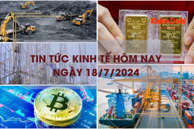 Tin tức kinh tế ngày 18/7/2024: xuất nhập khẩu hàng hoá vượt mốc 400 tỷ USD