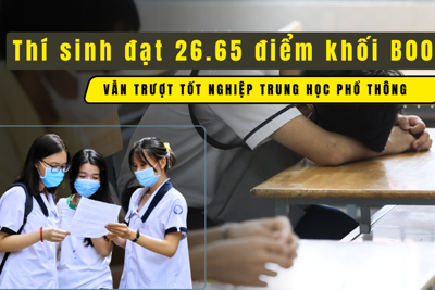 Thí sinh đạt 26.65 điểm khối B00 vẫn trượt tốt nghiệp trung học phổ thông