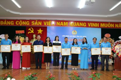 Đắk Nông tuyên dương, khen thưởng các tập thể, cá nhân công đoàn tiêu biểu