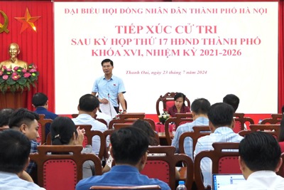 Cử tri Thanh Oai kiến nghị sớm thông tuyến đường trục Phía Nam  Hà Nội