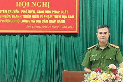 Công an quận Hà Đông phổ biến, giáo dục pháp luật cho thanh thiếu niên