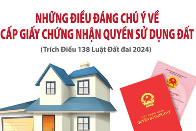 Những điều đáng chú ý về cấp giấy chứng nhận quyền sử dụng đất