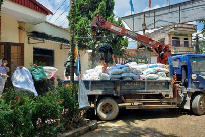 Sáng 5/8, huyện Chương Mỹ chỉ còn 3 thôn bị ngập