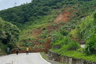 Lào Cai: đoạn đường bị sạt lở dự kiến thông đường tạm thời trong chiều nay