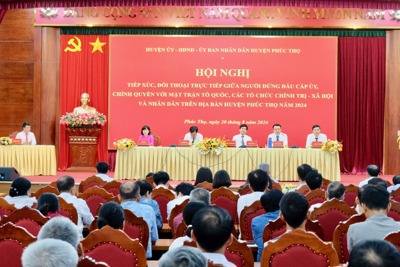 Bí thư, Chủ tịch huyện Phúc Thọ đối thoại trực tiếp cùng Nhân dân