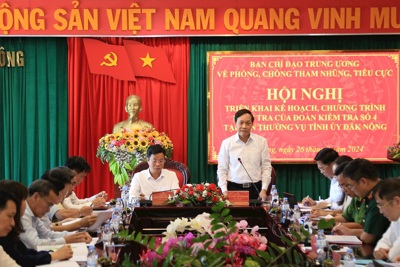 Công bố kế hoạch kiểm tra về phòng, chống tham nhũng, tiêu cực tại Đắk Nông