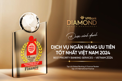 VPBank đạt giải 'Dịch vụ ngân hàng ưu tiên tốt nhất Việt Nam'