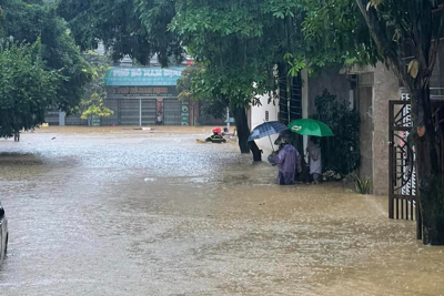 Lào Cai: mưa lớn gây ngập ở nhiều nơi