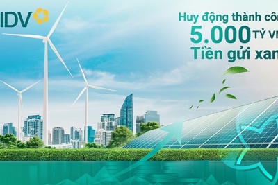 BIDV huy động thành công 5.000 tỷ đồng Tiền gửi xanh