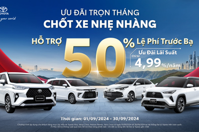 Nhận ưu đãi “khủng” khi mua ô tô Toyota trong tháng 9