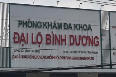 Phòng khám đa khoa Đại lộ Bình Dương lại bị đình chỉ