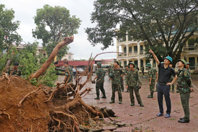 Sơn Tây khắc phục hậu quả bão số 3