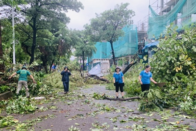 Quận Thanh Xuân: “tương thân, tương ái”, tích cực khắc phục hậu quả bão số 3