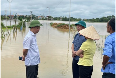 Lãnh đạo HĐND tỉnh kiểm tra tình hình phòng chống lụt bão tại Hiệp Hoà 