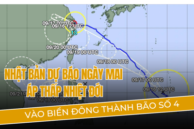 Dự báo, ngày mai áp thấp nhiệt đới vào Biển Đông thành bão số 4