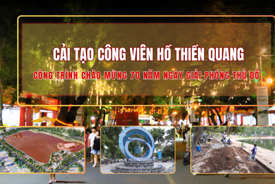 Cải tạo công viên Hồ Thiền Quang: công trình chào mừng 70 năm Ngày Giải phóng Thủ đô