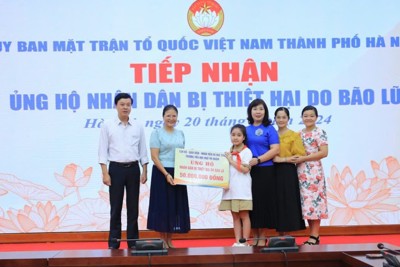 Hà Nội đã tiếp nhận 153 tỷ đồng ủng hộ các tỉnh thiệt hại do bão